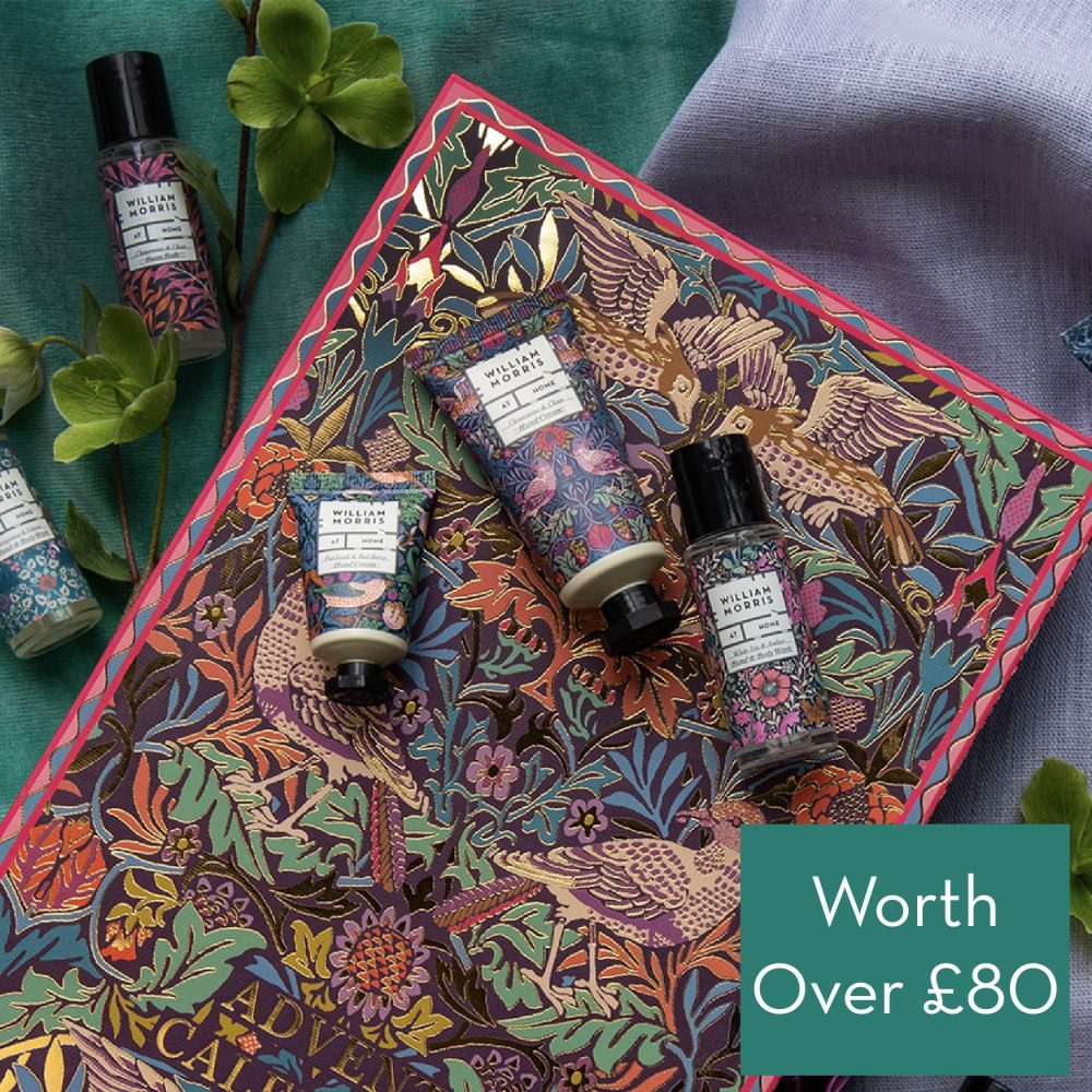William Morris Advent Calendar, 24 Bath and Body Beauty Products Includes Body Cream and Bath Salts, Travel Size and Vegan Friendly, Gift For Her, Great For Christmas, Bird & Yare Collection - Image 8
