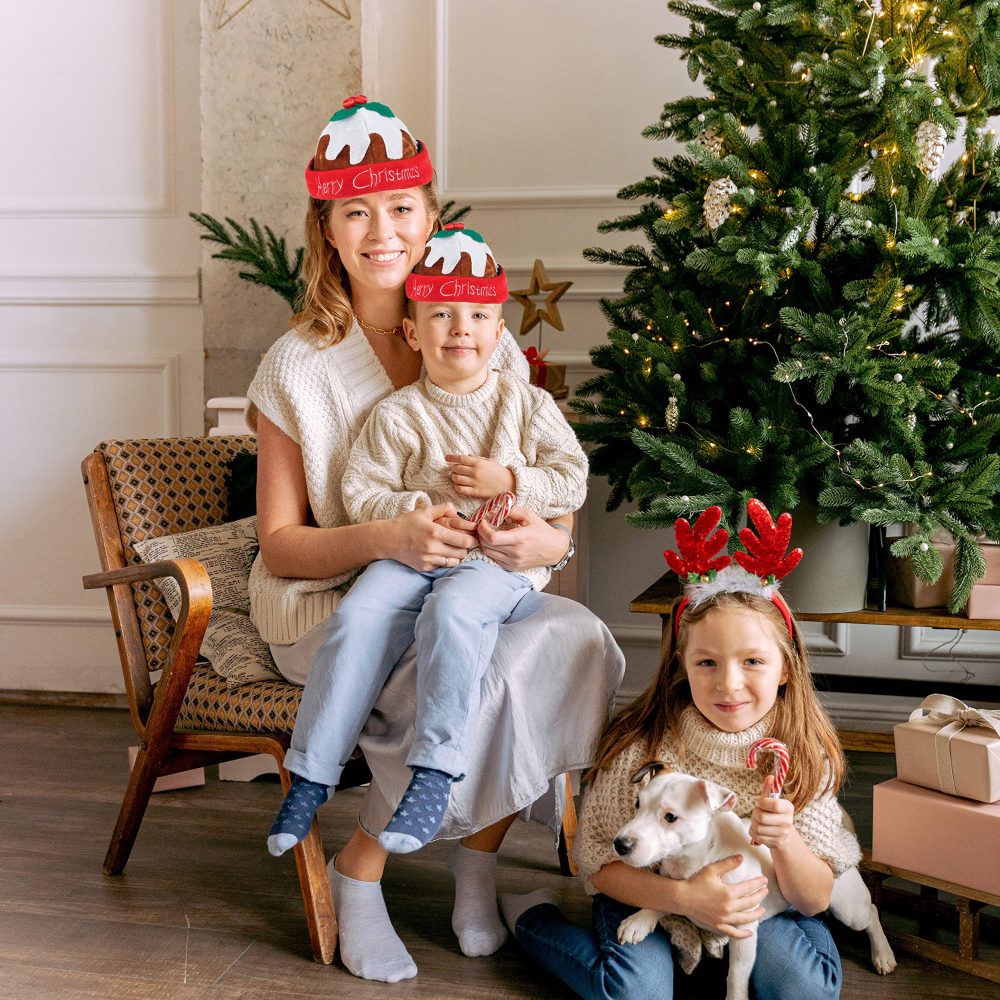 Deluxe Novelty Christmas Pudding Hat - Beanie Hat with Holly Berries - Warm Fleece Hat with Rolled Brim - Fancy Dress/Xmas Party Hats for Adults and Teens - Image 4
