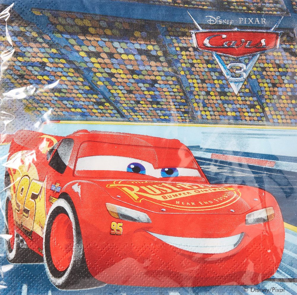 Folat 10115466 Cars 3 Napkins for Theme Party, Multi Color, 33 x 33 cm - Image 2