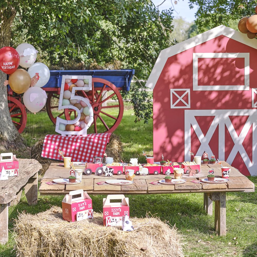 Ginger Ray Tractor and Trailer Farm Themed Birthday Party Treat Sandwich Stand Centrepiece Decoration, Mehrfarbig - Image 3