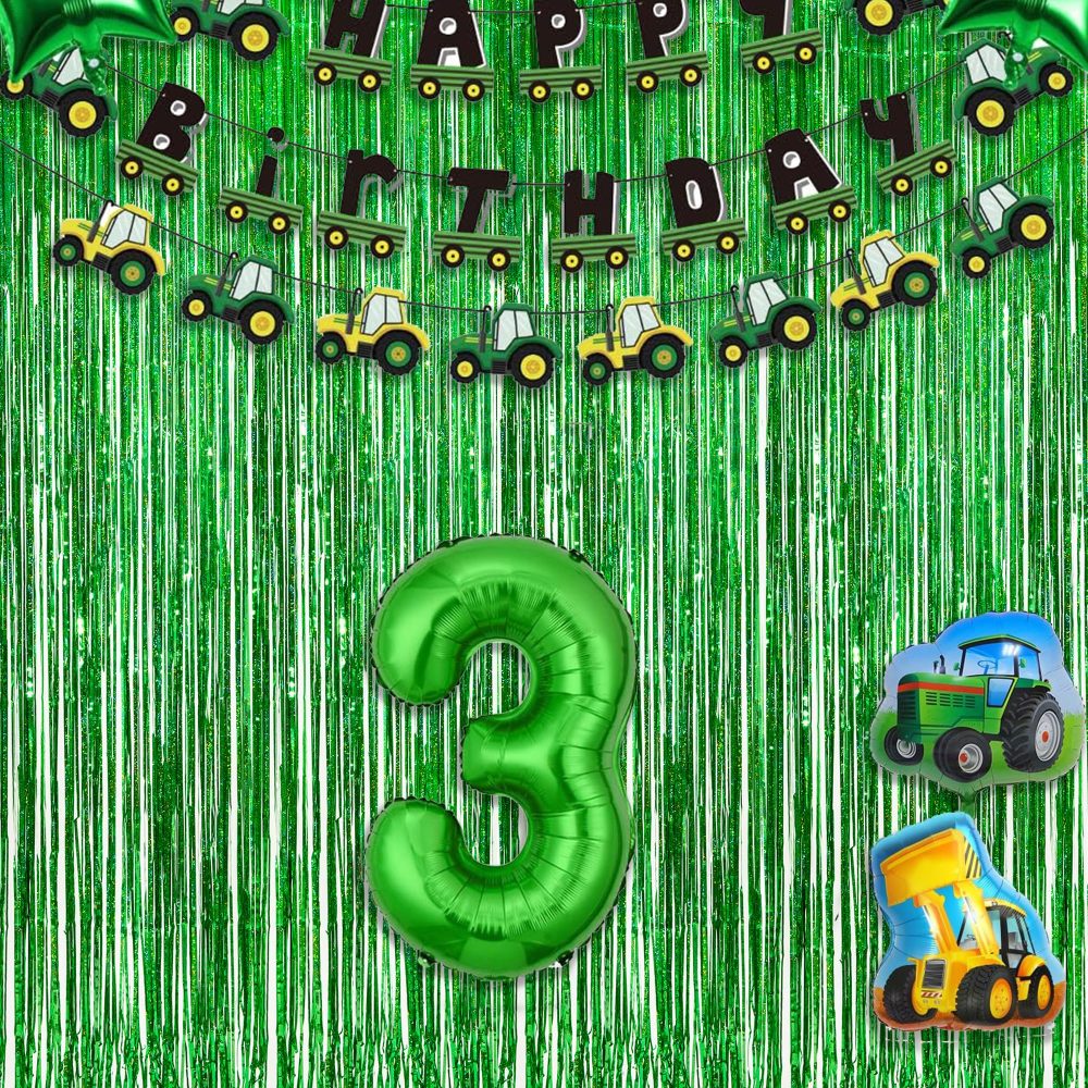 Green Tinsel Curtain Party Backdrop - GREATRIL Foil Fringe Curtain for Christmas/St Patrick’s Day/Luau/Hawaiian/Dinosaur/Jungle/Summer/Safari/Ghost/Birthday Party Decorations Theme Pack of 2 - Image 6