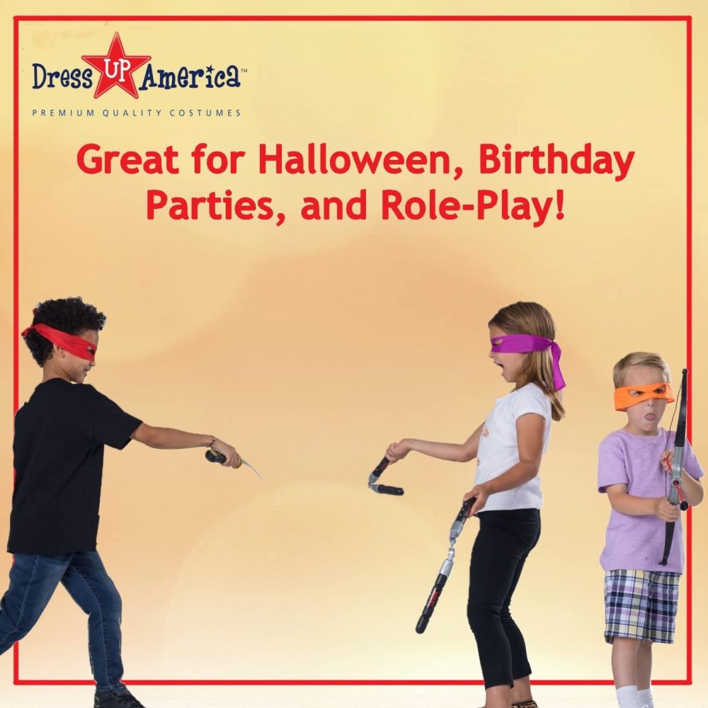 Dress Up America Ninja Weapons Kit For Kids - Ninja Toys Set Includes Katana, Bow & Arrow, Eye Masks & More - Ninja Warrior Costume Accessory Set For Kids - Image 2
