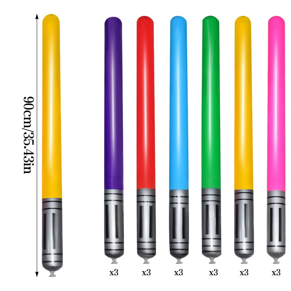 18PCS Inflatable Lightsaber,Star Inflatable Props Balloons,Star Party Inflatable Lightsaber Props,Party Inflatables Balloons,Party Cosplay Balloons,Ydstniu Party Decorations Inflatable Lightsaber - Image 7