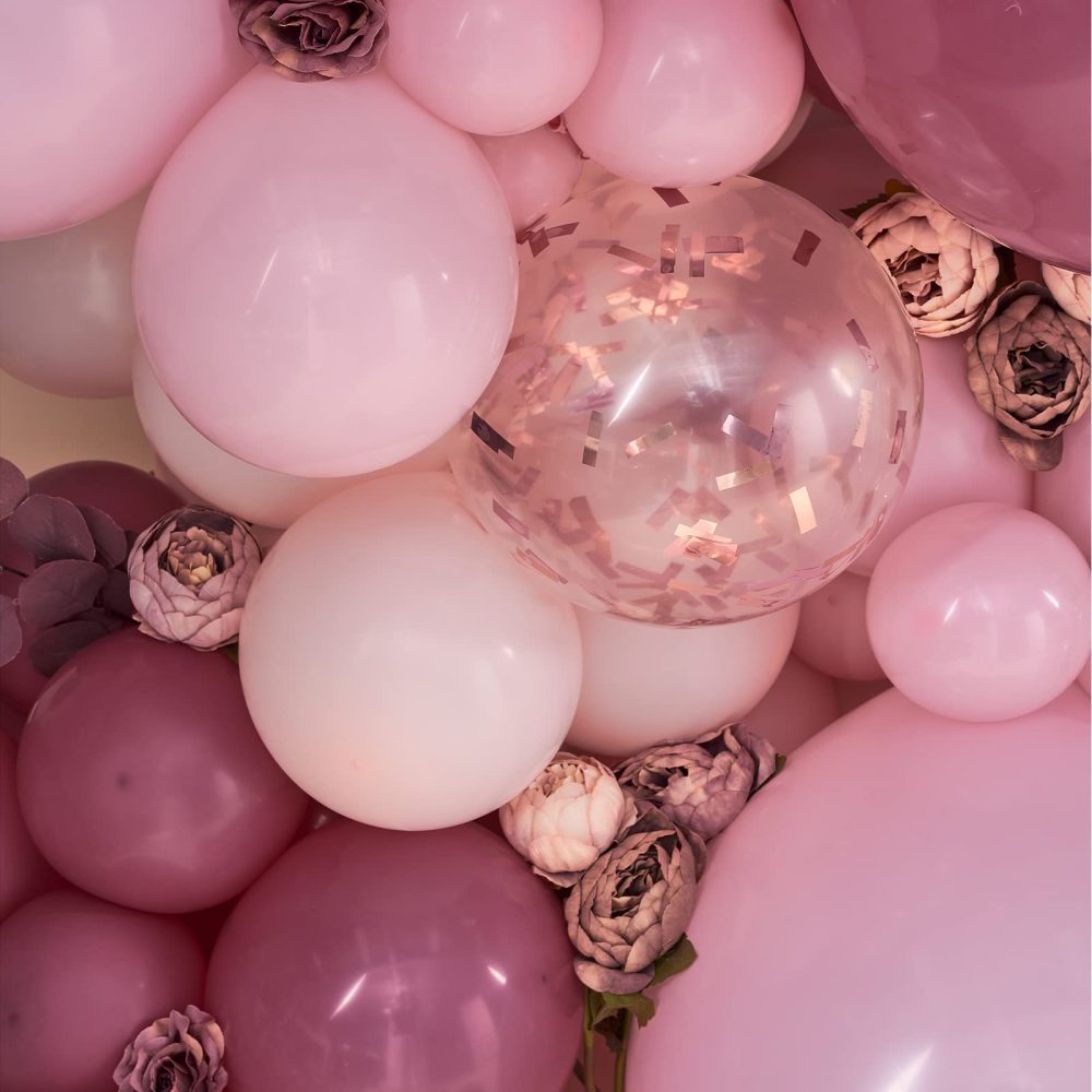 PartyWoo Dusty Rose Balloon Arch Kit, 140 pcs Pink Balloon Garland Kit, Rose Gold Balloons, Metallic Balloons for Dusty Pink Birthday Decorations Women, Bridal Shower, Wedding, Bachelorette Party - Image 3