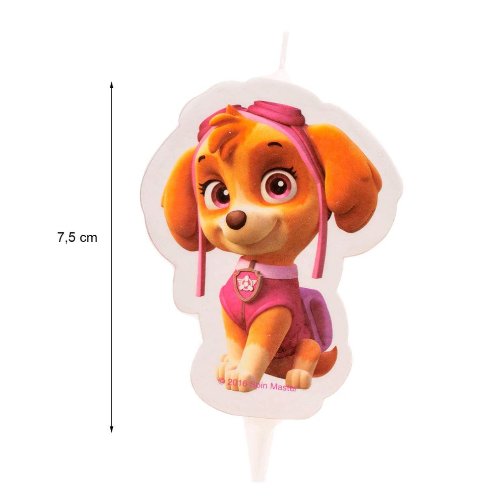 Dekora - 2D Skye Paw Patrol Candle, Pink, 8 x 8 x 12 cm, 346171 - Image 3
