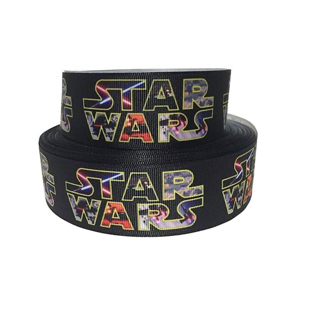 2m x 22mm Wide Star Wars Lightsaber Ribbon for Personalised Birthday Cake Decoration Ribbon Decorating Ideas for Present Gift Wrap Bows or Wrapping Box Bags Cards Art Craft Toppers