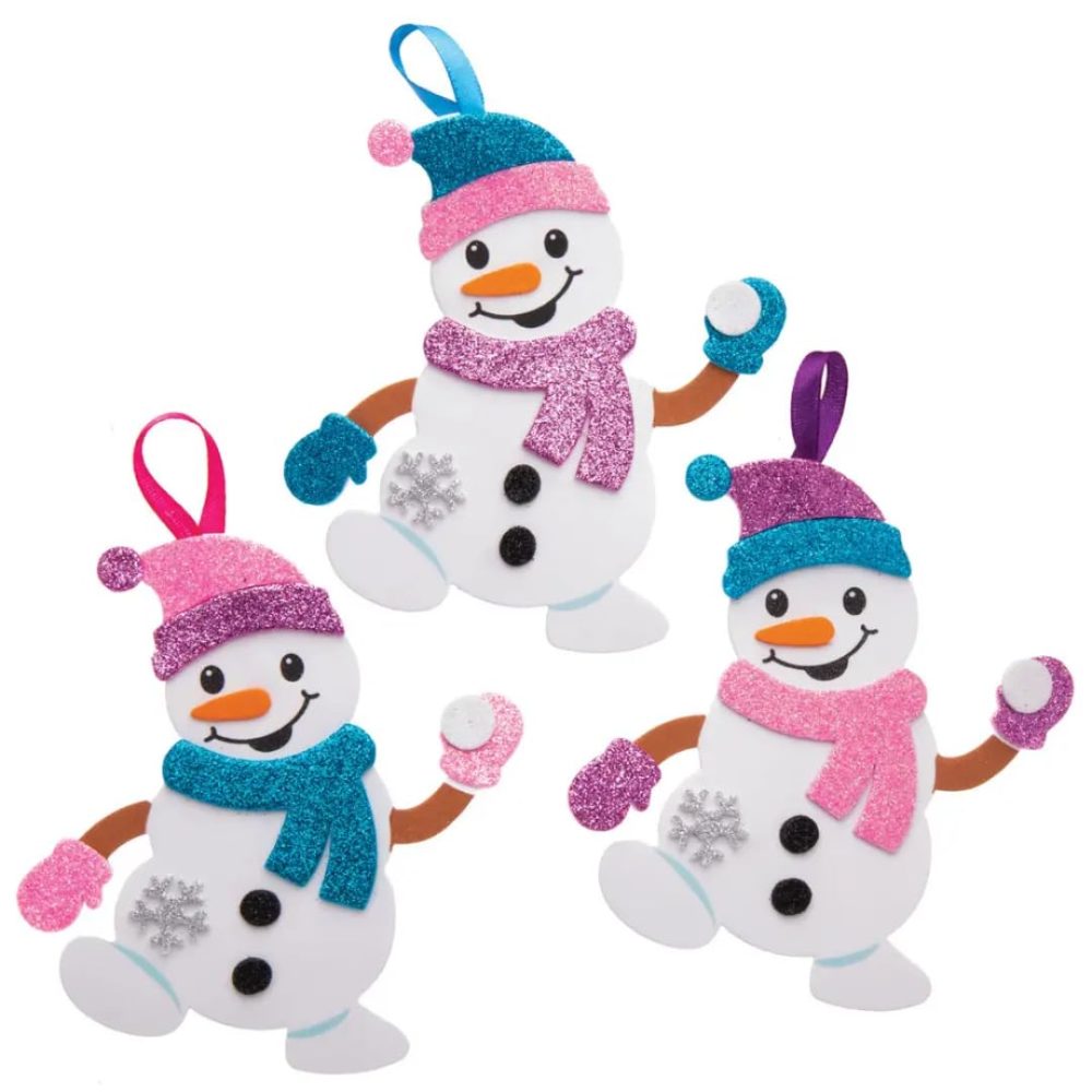 Baker Ross AT160 Snowman Mix & Match Decoration Kits, Christmas Arts and Crafts, Assorted, 6 Count (Pack of 1) - Image 5