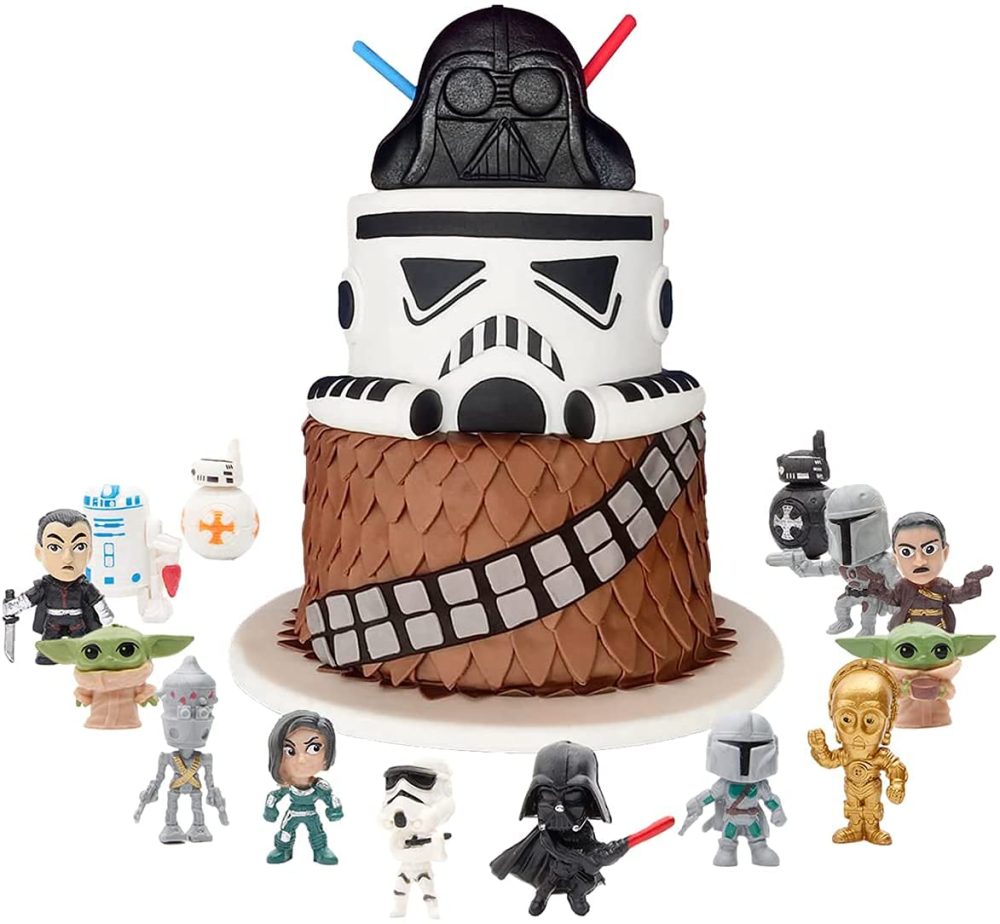 14 PCS Star Wars Cake Toppers Cute Toys Birthday Gift Set