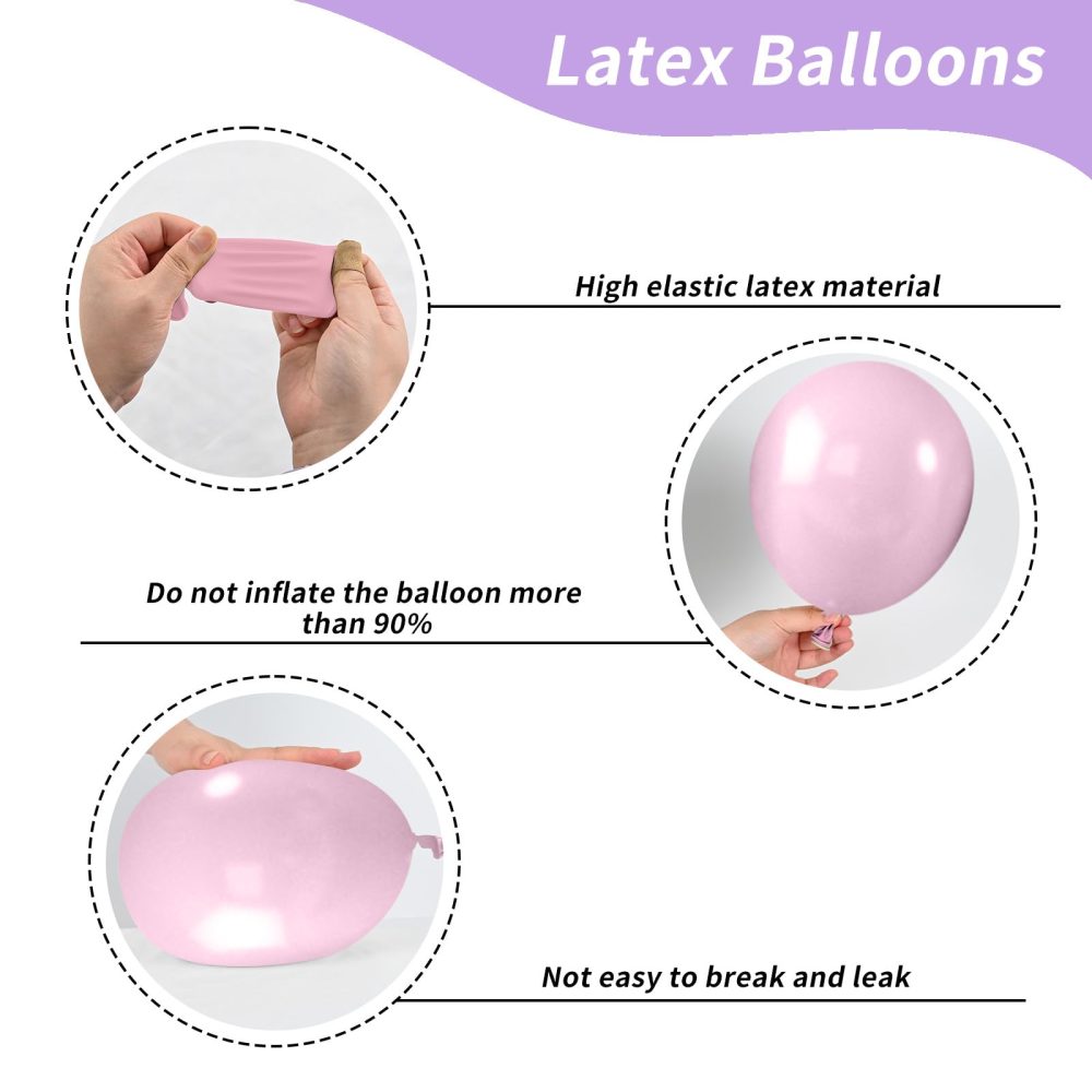 Butterfly Balloons, 52 PCS 12 Inch Pink Purple Butterfly Printed Balloons, Maca Pink Maca Purple Butterfly Theme Birthday Balloons for Baby Shower Girls Women Wedding Party Decorations - Image 7