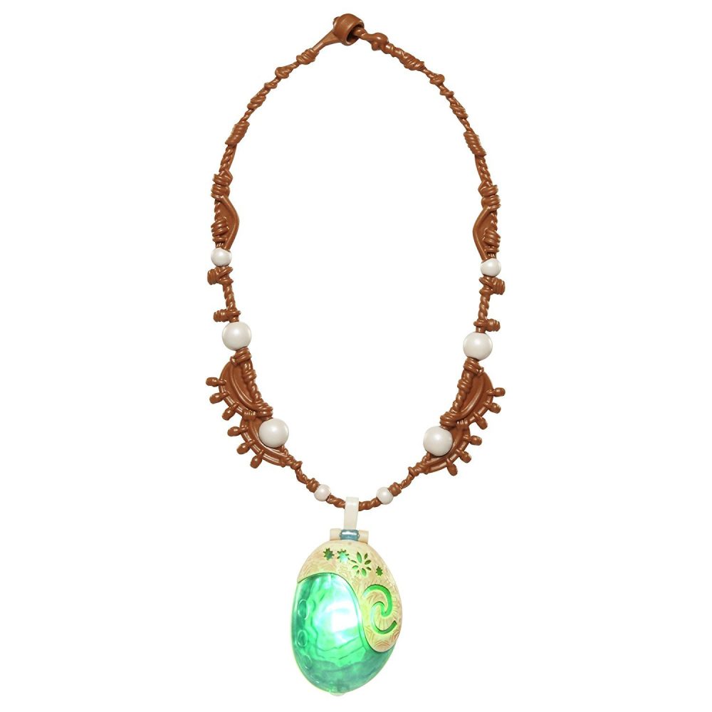 Disney Moana Heart Of Te Fiti Magical Seashell Necklace by JAKKS Pacific, Children's Dress Up Accessory, Light Up Necklace, Moana Dress Up, Opens to Reveal Heart of Te Fiti