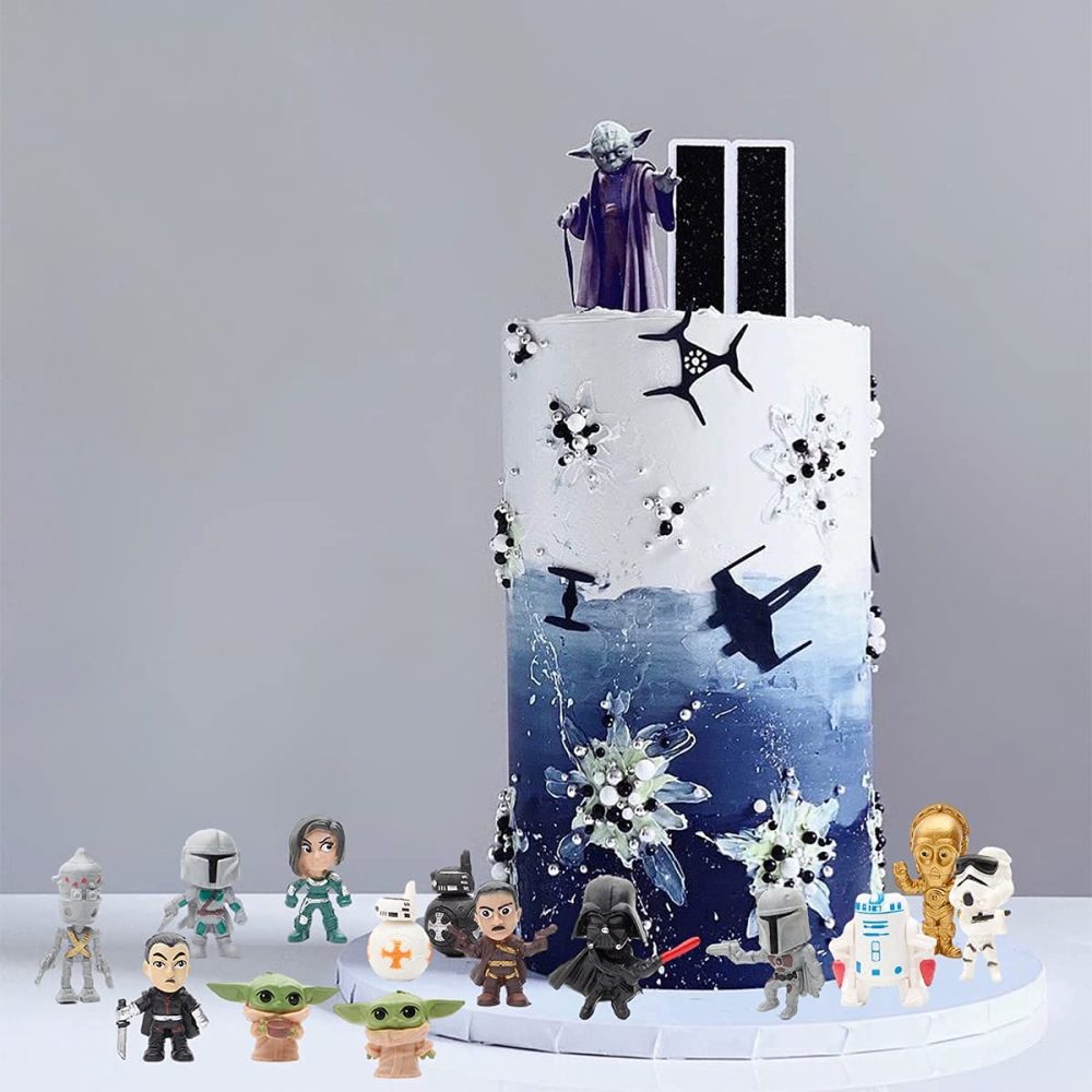 14 PCS Star Wars Cake Toppers Cute Toys Birthday Gift Set - Image 3