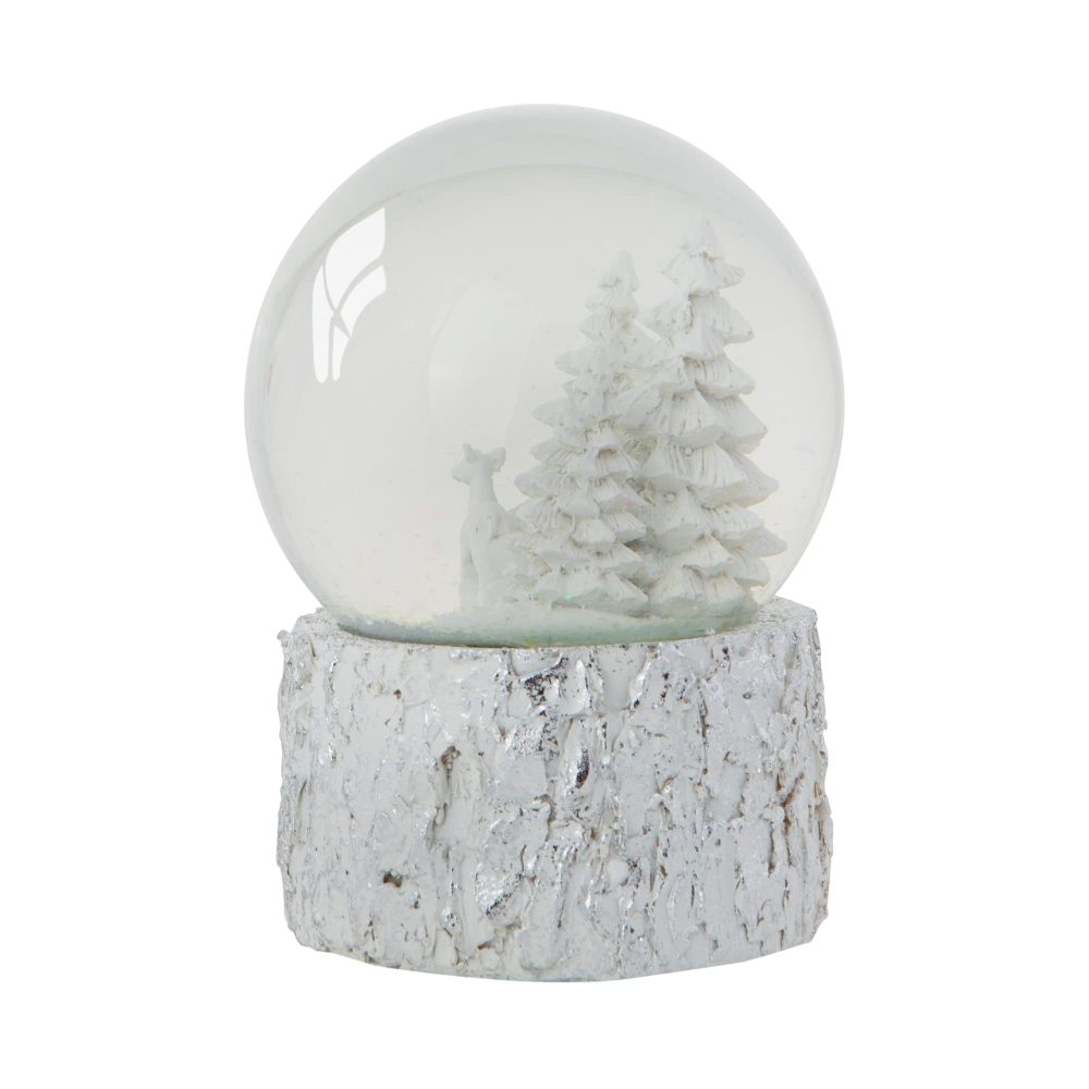 Celebright Christmas Musical Snow Globe - Wind Up & Play - Traditional Festive Decoration - Large 14cm (White Christmas Tree Scene) - Image 2