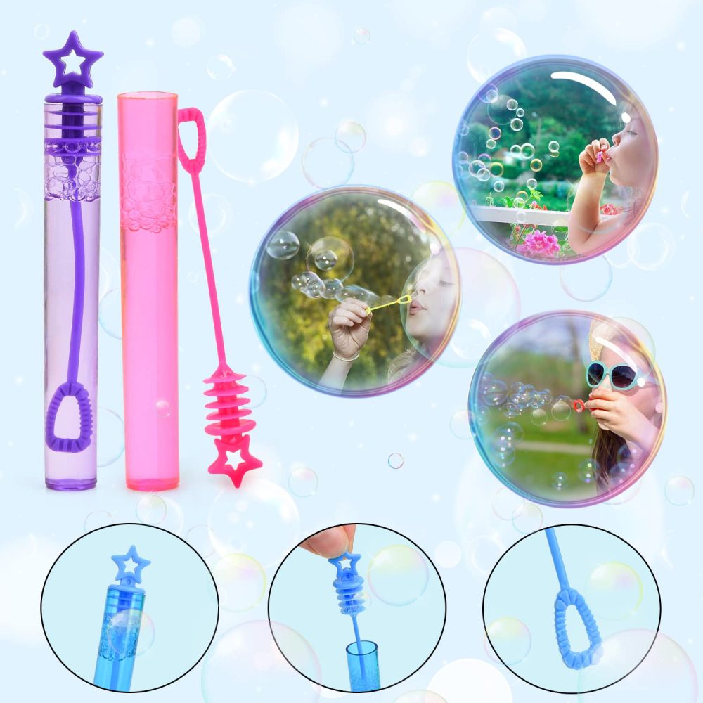 Fegalop 48PCS Mini Bubble Wand,Bubble Party Favors Assortment Toys,Themed Birthday, Halloween, Goodie Bags, Carnival Prizes, Wedding, Bubble Maker Toys for Kids,Outdoor Gifts for Girls & Boys - Image 6