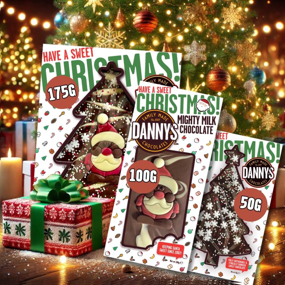Danny's Christmas Chocolate Santa Bar - 1 x Large 100g Christmas Chocolates For Kids - Secret Santa Gifts and Stocking Fillers - Christmas Eve Box Fillers For Kids - Image 5