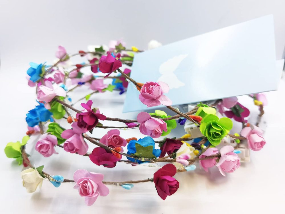 LED Flower Crowns, 8 Lighted LED Flower Headbands, Lighted LED Flower Headbands, Women's Headwear for Christmas, Halloween, Lighted Party, Wedding Decorations - Image 9