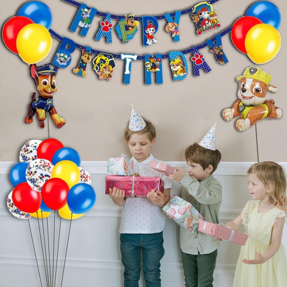 Deluisho Dog Patrol Birthday Party Decorations, Paw Dog Birthday Decorations, Dog Patrol Party Supplies, Children's Birthday Parties, Birthday Banners, Balloons, Cake Inserts and more - Image 3