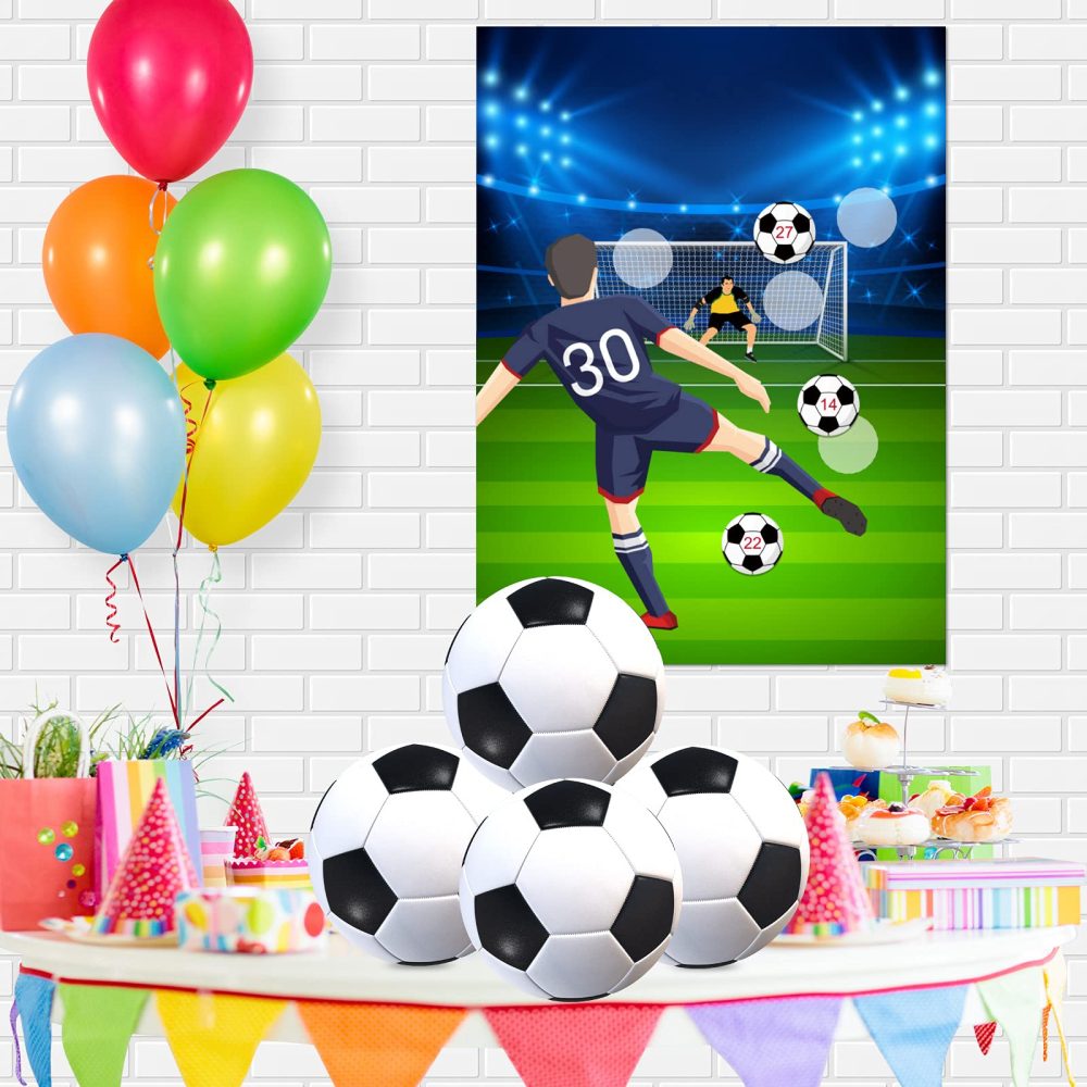 ELECLAND Pin The Soccer Game for Kids, Pin The Soccer on The Goal with Soccer Ball Stickers, Football Party Games Christmas Party Games for Classroom Activities, Football Birthday Decorations - Image 5
