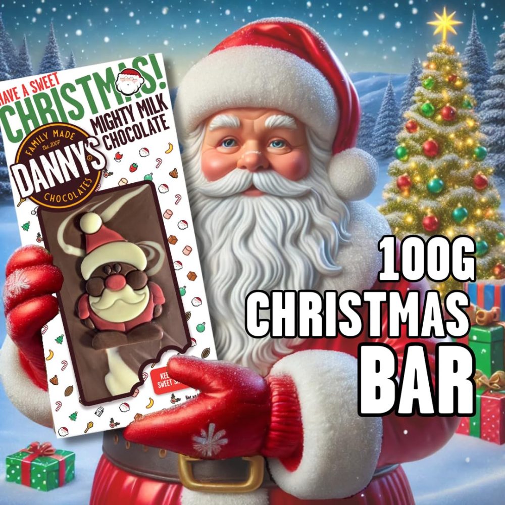 Danny's Christmas Chocolate Santa Bar - 1 x Large 100g Christmas Chocolates For Kids - Secret Santa Gifts and Stocking Fillers - Christmas Eve Box Fillers For Kids - Image 7