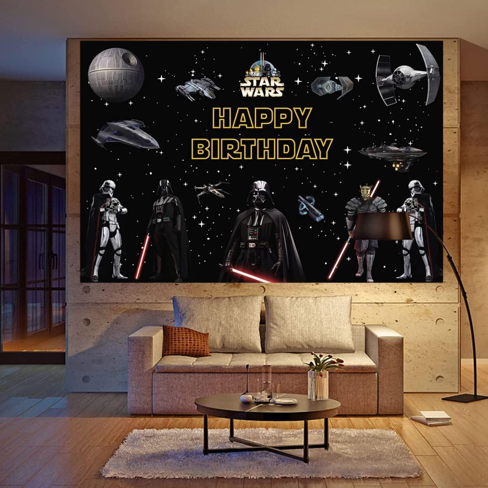 Star Wars Backdrop,Star Wars Themes Party Background Photo Booth Banner Large Fabric Artistic Birthday Party Supplies for Girls,Boys,Teens Birthday Party Decor - Image 5