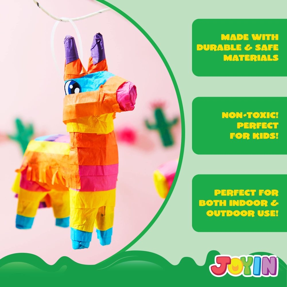 3 pcs Mini Donkey Pinatas 19cmx14cm Cinco De Mayo Rainbow Color for Fun Fiesta Taco Party Supplies, Luau Event Photo Props, Mexican Theme Decoration, Carnivals Festivals, Taco Tuesday Event - Image 6