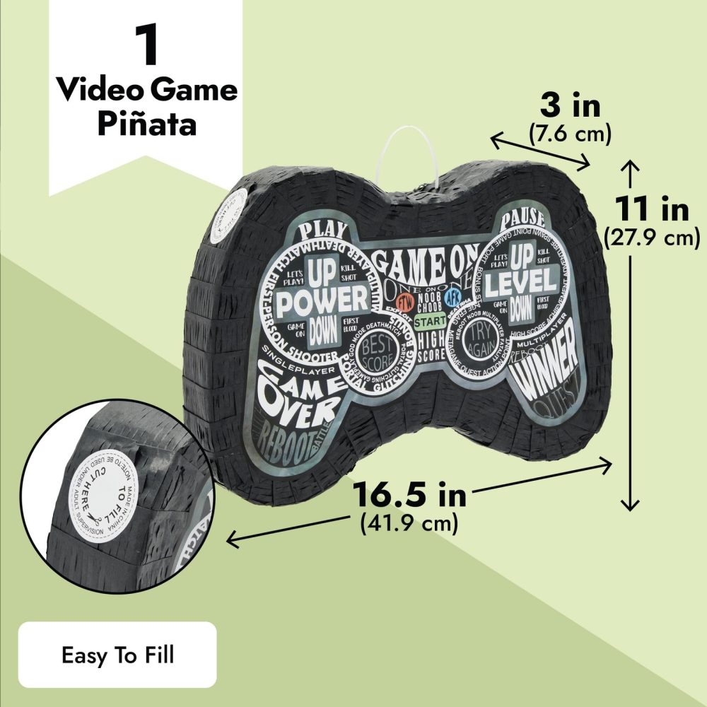 Video Game Controller Pinata, Gamer Party Supplies, Small, 42 x 28 x 7.5 cm - Image 5
