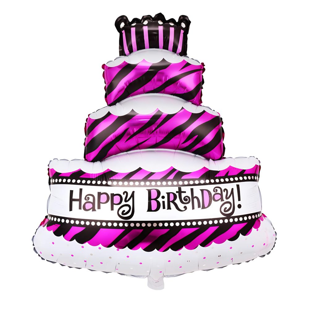 JYJLLM birthday decoration balloon jumbo 120cm tall happy birthday balloons，Little Bear Candle Big Balloon，Freestanding birthday balloon in red，Colourful and unique for your (Purple birthday balloon)