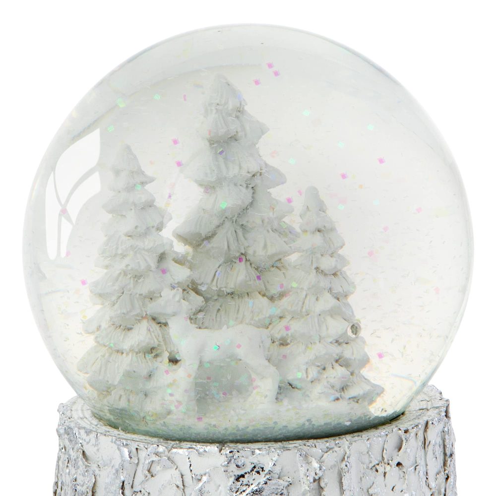 Celebright Christmas Musical Snow Globe - Wind Up & Play - Traditional Festive Decoration - Large 14cm (White Christmas Tree Scene) - Image 5