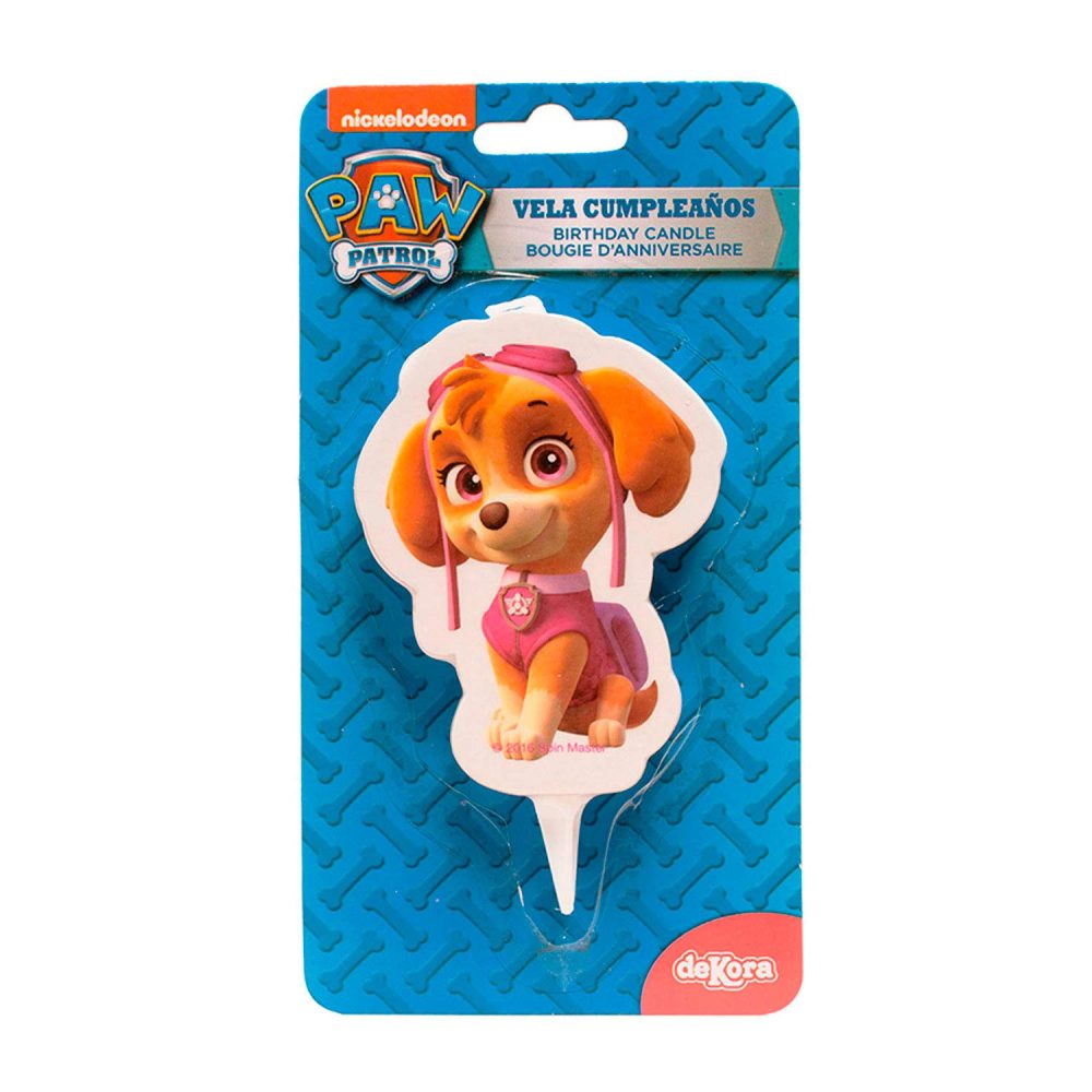 Dekora - 2D Skye Paw Patrol Candle, Pink, 8 x 8 x 12 cm, 346171 - Image 4
