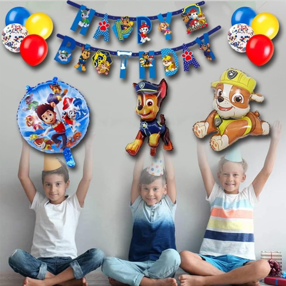 Deluisho Dog Patrol Birthday Party Decorations, Paw Dog Birthday Decorations, Dog Patrol Party Supplies, Children's Birthday Parties, Birthday Banners, Balloons, Cake Inserts and more - Image 4