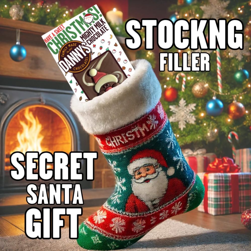 Danny's Christmas Chocolate Santa Bar - 1 x Large 100g Christmas Chocolates For Kids - Secret Santa Gifts and Stocking Fillers - Christmas Eve Box Fillers For Kids - Image 9