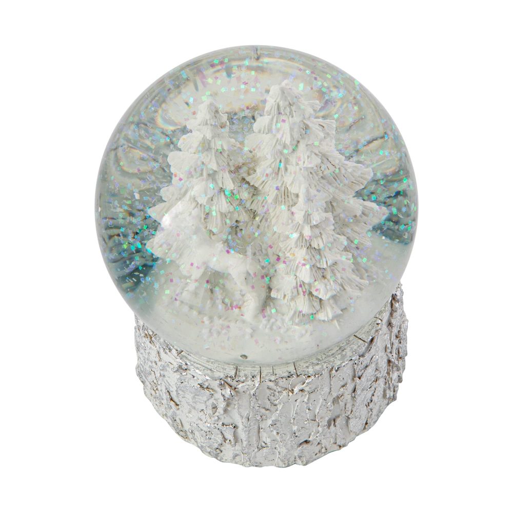 Celebright Christmas Musical Snow Globe - Wind Up & Play - Traditional Festive Decoration - Large 14cm (White Christmas Tree Scene) - Image 3