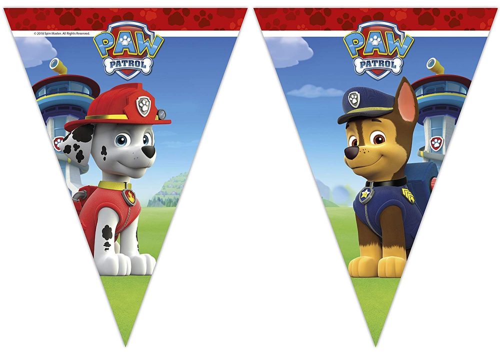 Spin Master PAW Patrol 81369 89443 Paw Patrol Flag Banner, Multi-coloured, Taglia Unica