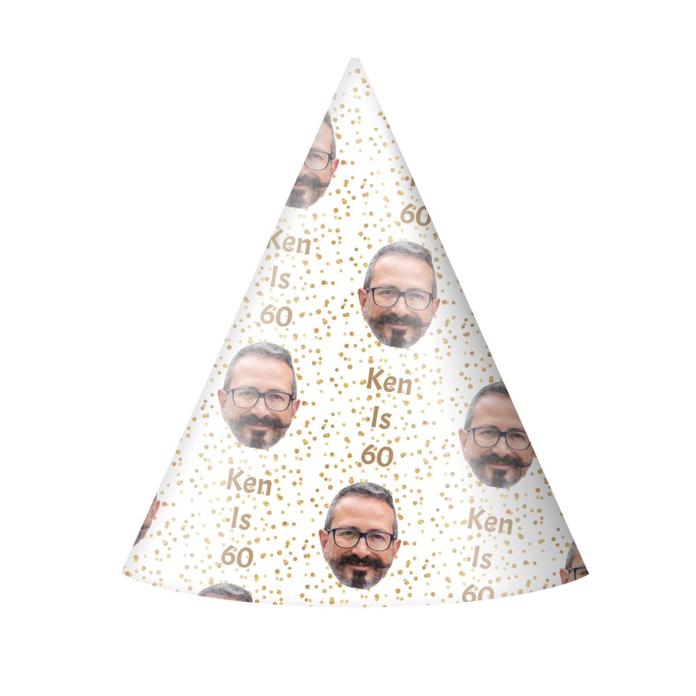 Beanprint Personalised Party Hats, Your Face On A Hat with Text, CUTOUT Ready, Party Accessory, Hen Parties, Stag do, Birthdays (1 Party Hat) - Image 6