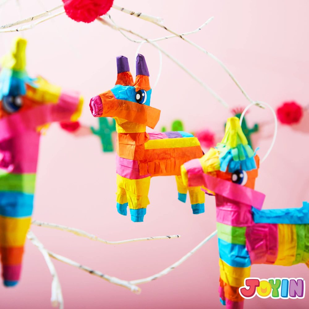 3 pcs Mini Donkey Pinatas 19cmx14cm Cinco De Mayo Rainbow Color for Fun Fiesta Taco Party Supplies, Luau Event Photo Props, Mexican Theme Decoration, Carnivals Festivals, Taco Tuesday Event - Image 4