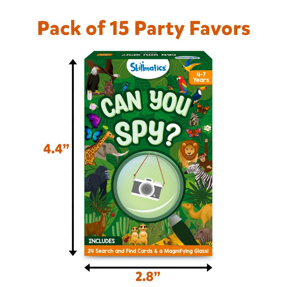 Skillmatics Party Favors (Pack of 15) - Can You Spy Animals Cards Set, Goodie Bag Stuffers for Kids, Play Search & Find Educational Games, Gifts for Girls, Boys, Friends Ages 4, 5, 6, 7 - Image 7