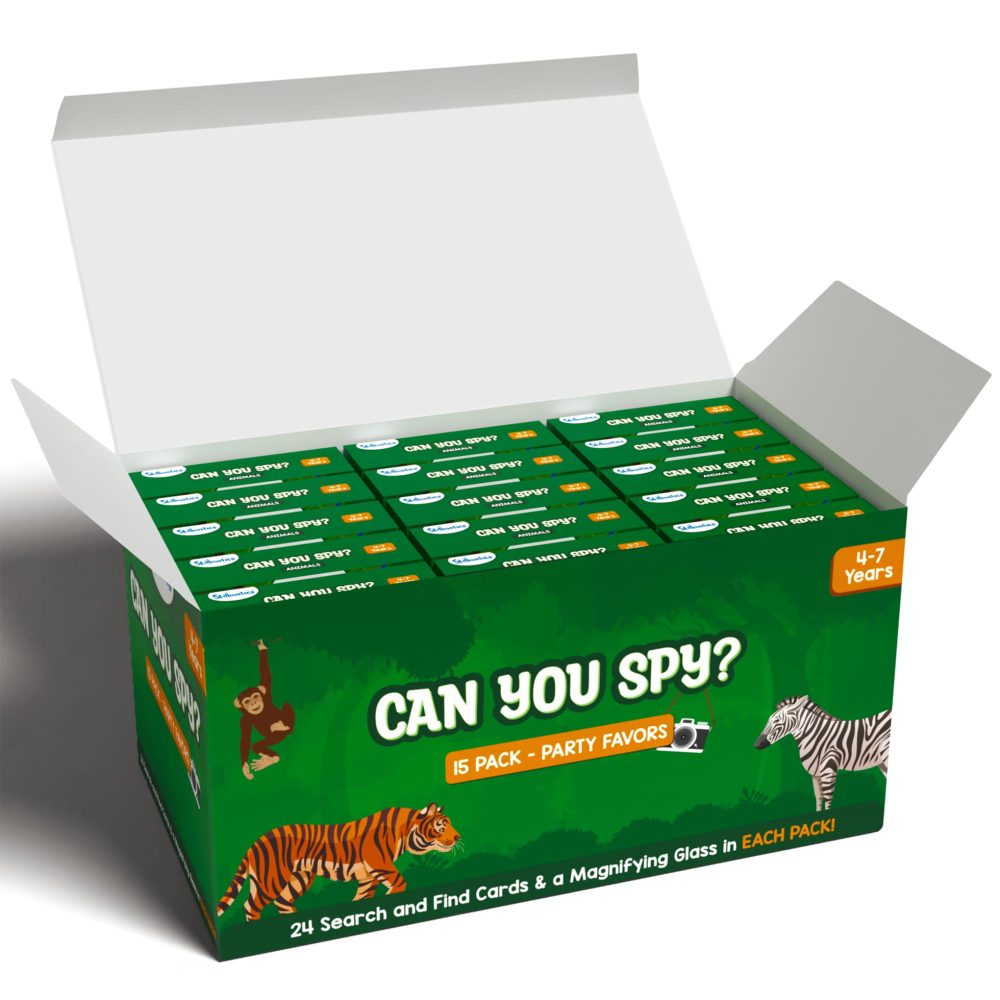 Skillmatics Party Favors (Pack of 15) - Can You Spy Animals Cards Set, Goodie Bag Stuffers for Kids, Play Search & Find Educational Games, Gifts for Girls, Boys, Friends Ages 4, 5, 6, 7 - Image 2