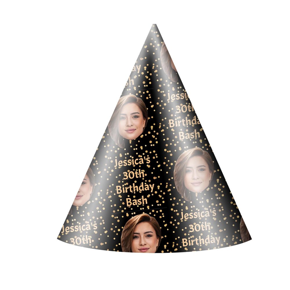 Beanprint Personalised Party Hats, Your Face On A Hat with Text, CUTOUT Ready, Party Accessory, Hen Parties, Stag do, Birthdays (1 Party Hat) - Image 4