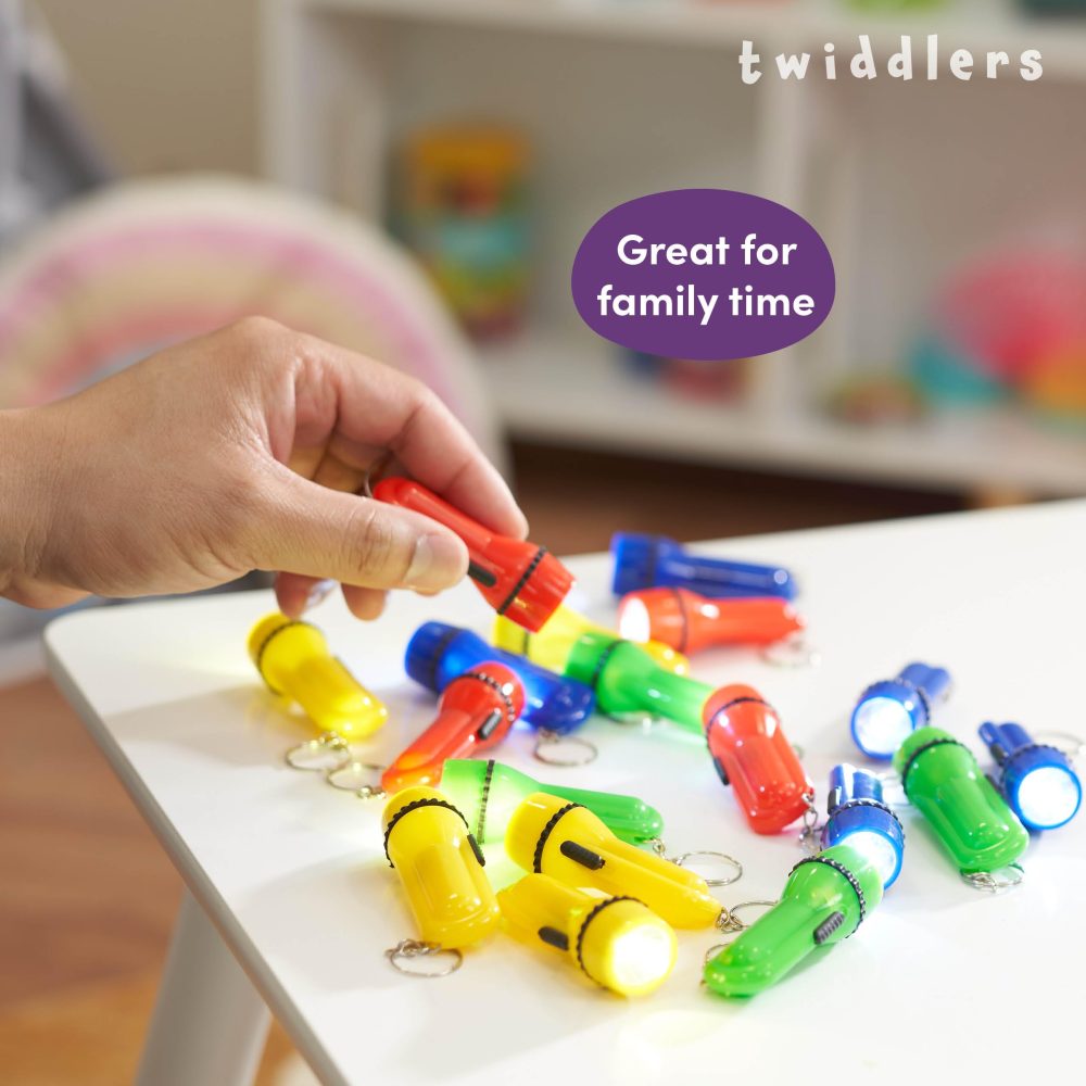 THE TWIDDLERS - 24 Mini Torch Keychains - Assorted Flashlight Colours, Ideal Small Torches for Party Bag Fillers for Kids - Image 2