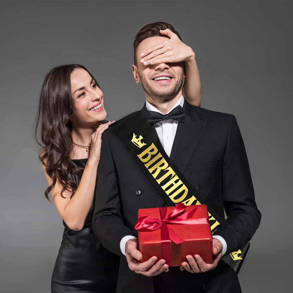 IRYNA Birthday King Sash, Black Birthday Sash with Gold Letter Birthday King for Men, Happy Birthday Banner Birthday Party Decorations, Great Birthday Gifts for Men Adults Kids - Image 5
