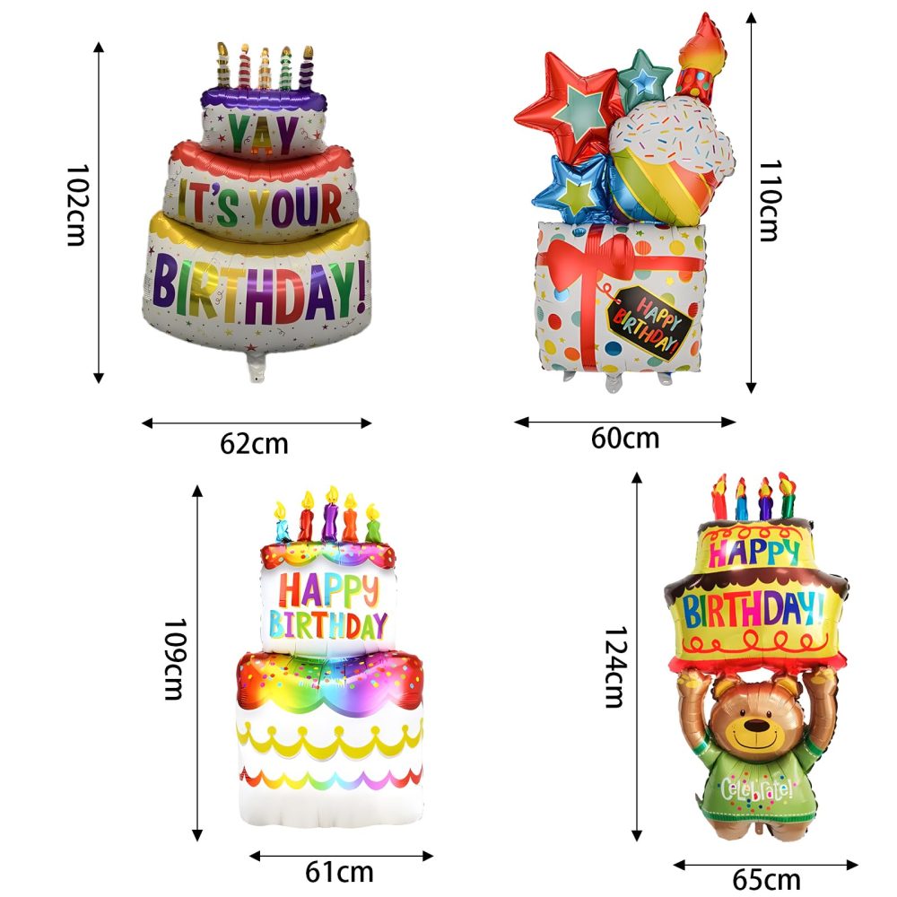 JYJLLM, a large-sized Happy Birthday balloon，balloons，birthday balloons，pink balloons，pastel balloons，letter balloons，birthday ballons，birthday，self inflating balloons (Gift Box Balloon) - Image 6