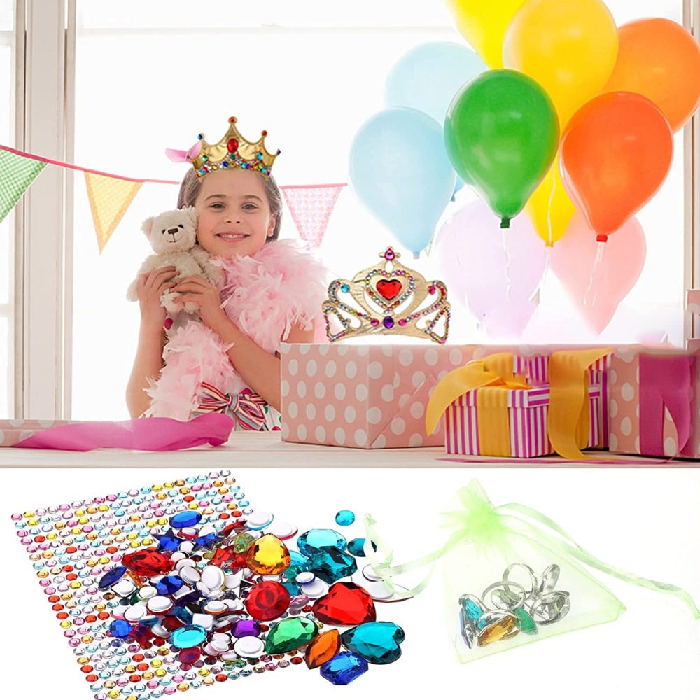 通用 12PCS Party Crowns for Kids DIY Tiaras Making Collage Craft Activity set Birthday Party Favours (Gold) … - Image 2