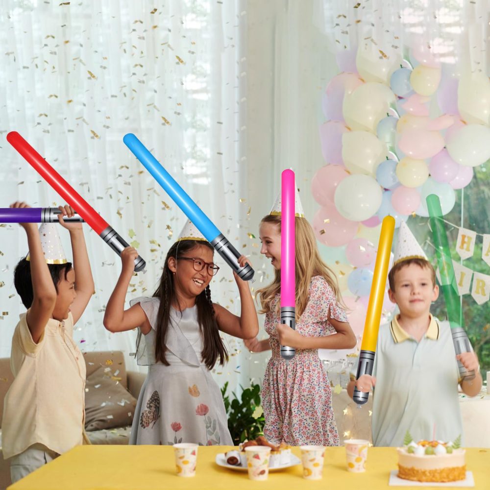 18PCS Inflatable Lightsaber,Star Inflatable Props Balloons,Star Party Inflatable Lightsaber Props,Party Inflatables Balloons,Party Cosplay Balloons,Ydstniu Party Decorations Inflatable Lightsaber - Image 4