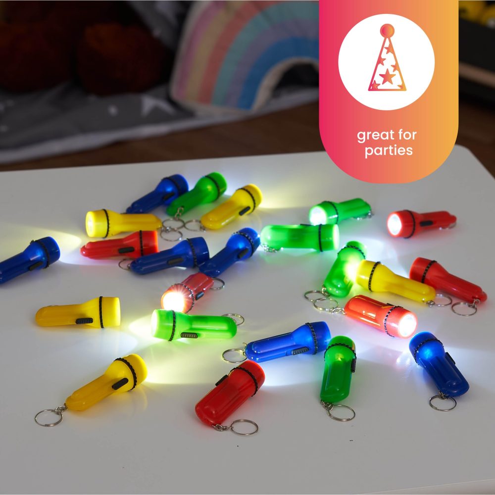 THE TWIDDLERS - 24 Mini Torch Keychains - Assorted Flashlight Colours, Ideal Small Torches for Party Bag Fillers for Kids - Image 9