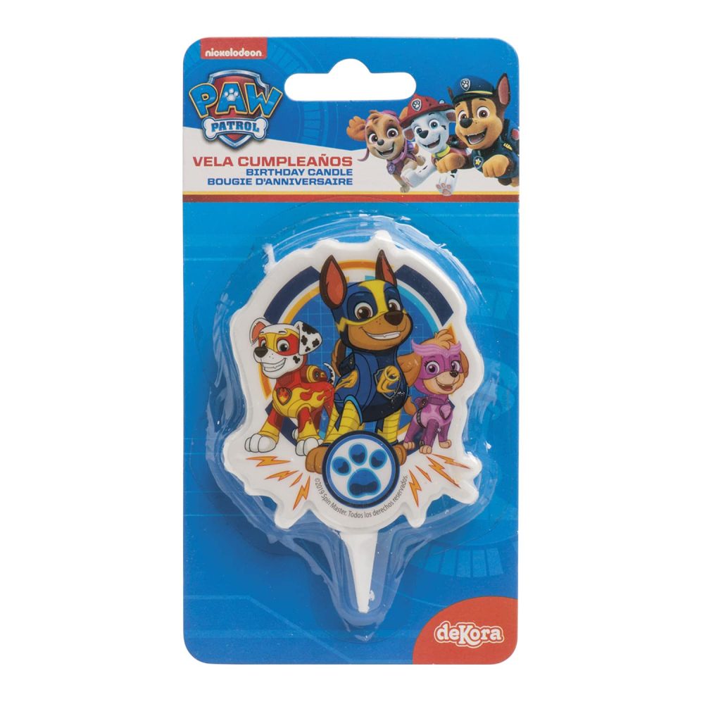 Dekora - 346226 Chase, Skye, Marshall 2D Paw Patrol Birthday Candle - Image 2
