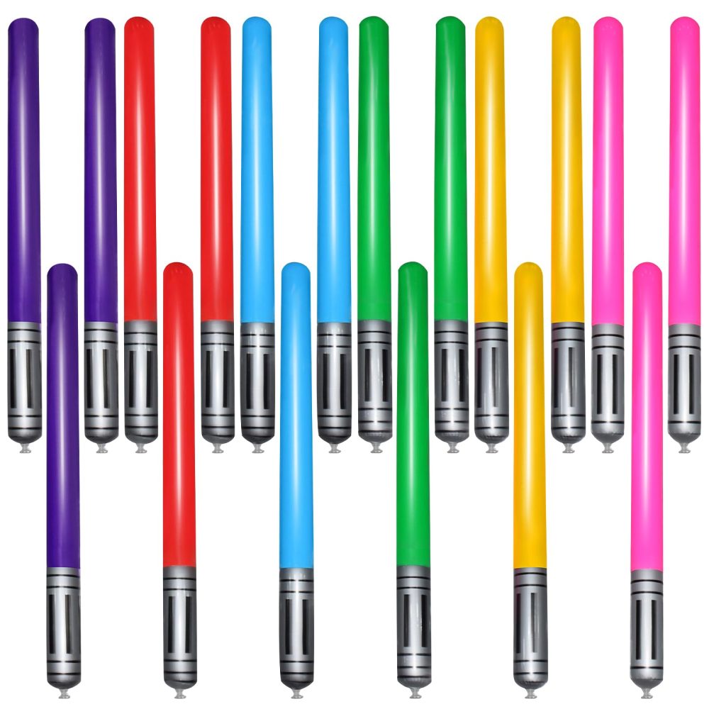 18PCS Inflatable Lightsaber,Star Inflatable Props Balloons,Star Party Inflatable Lightsaber Props,Party Inflatables Balloons,Party Cosplay Balloons,Ydstniu Party Decorations Inflatable Lightsaber