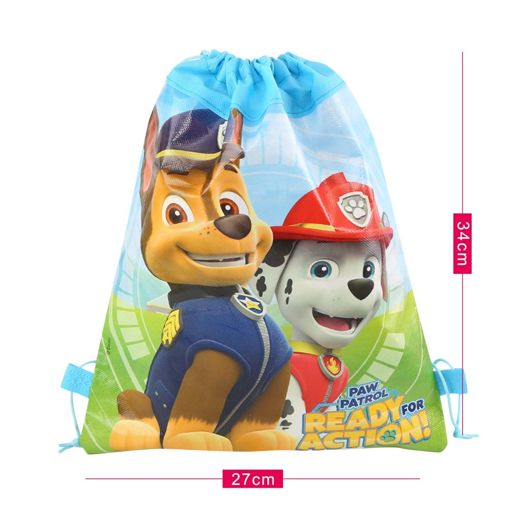 Qemsele 12pcs Kids Party Bags, Children Cartoon Reusable Drawstring Backpacks for Birthday Party Favors Give Aways Supplies Gift Treat Goodie Bags for Boys Toddlers (Paw Patrol) - Image 7