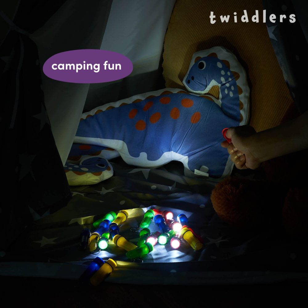 THE TWIDDLERS - 24 Mini Torch Keychains - Assorted Flashlight Colours, Ideal Small Torches for Party Bag Fillers for Kids - Image 3