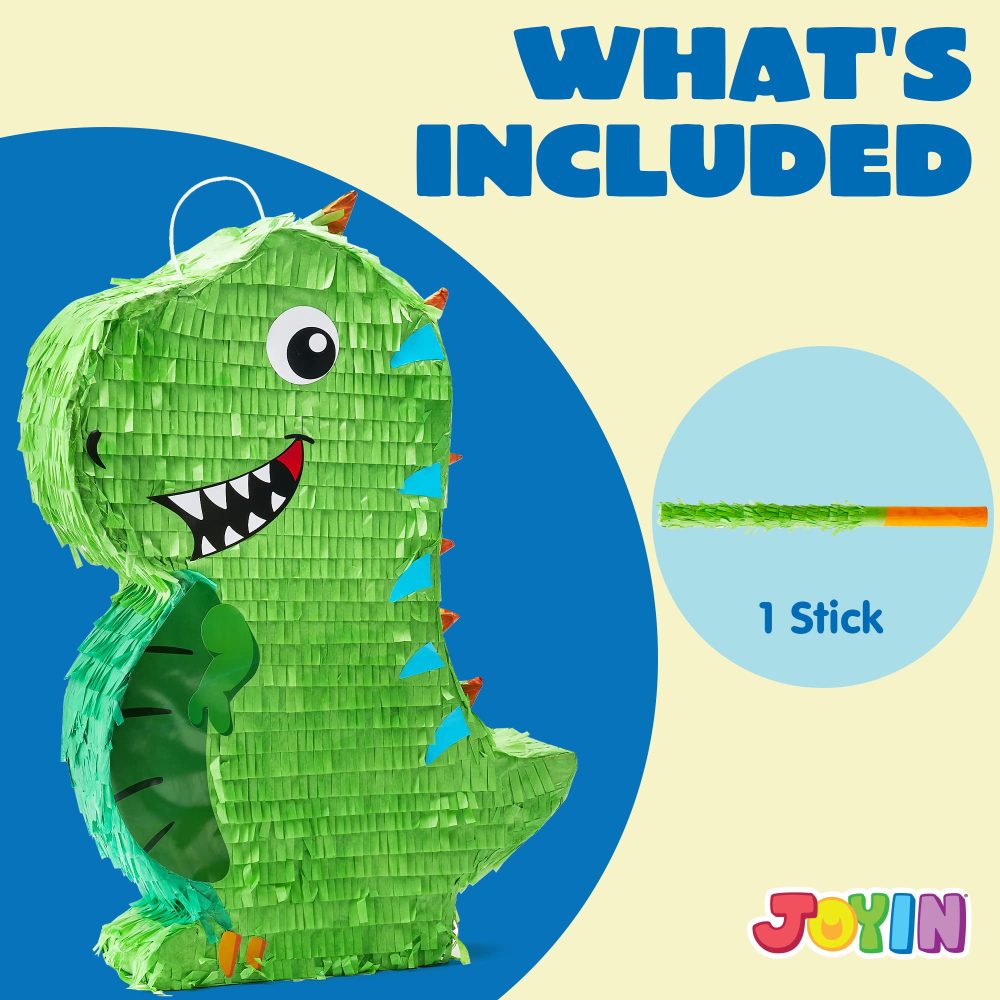 JOYIN Dinosaur Pinata with Plastic Bat and Paper Blindfold, Cinco De Mayo Party, Dinosaur Animal Theme Parties Decorations, Indoor or Outdoor fiesta - Image 7