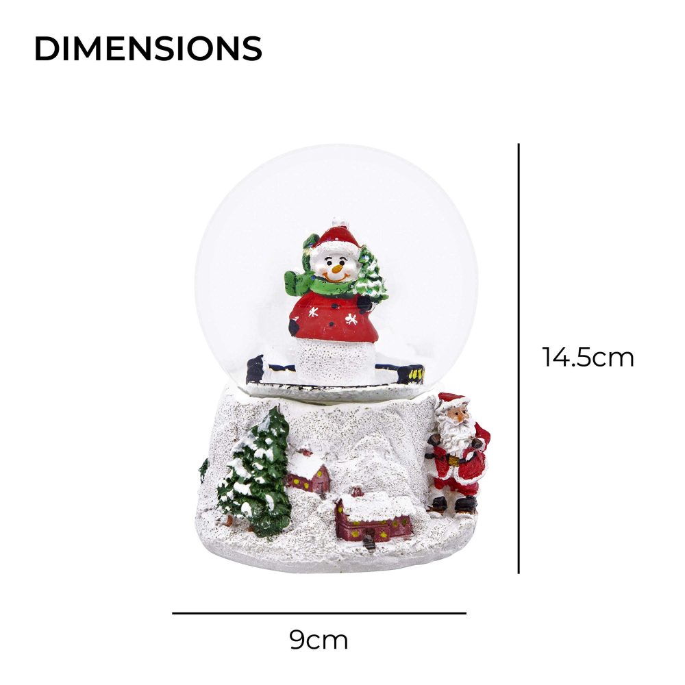 The Christmas Workshop 84410 Musical Snow Globe/Snowman Festive Decoration/Wind Up & Play / 11cm x 10cm x 15cm - Image 2