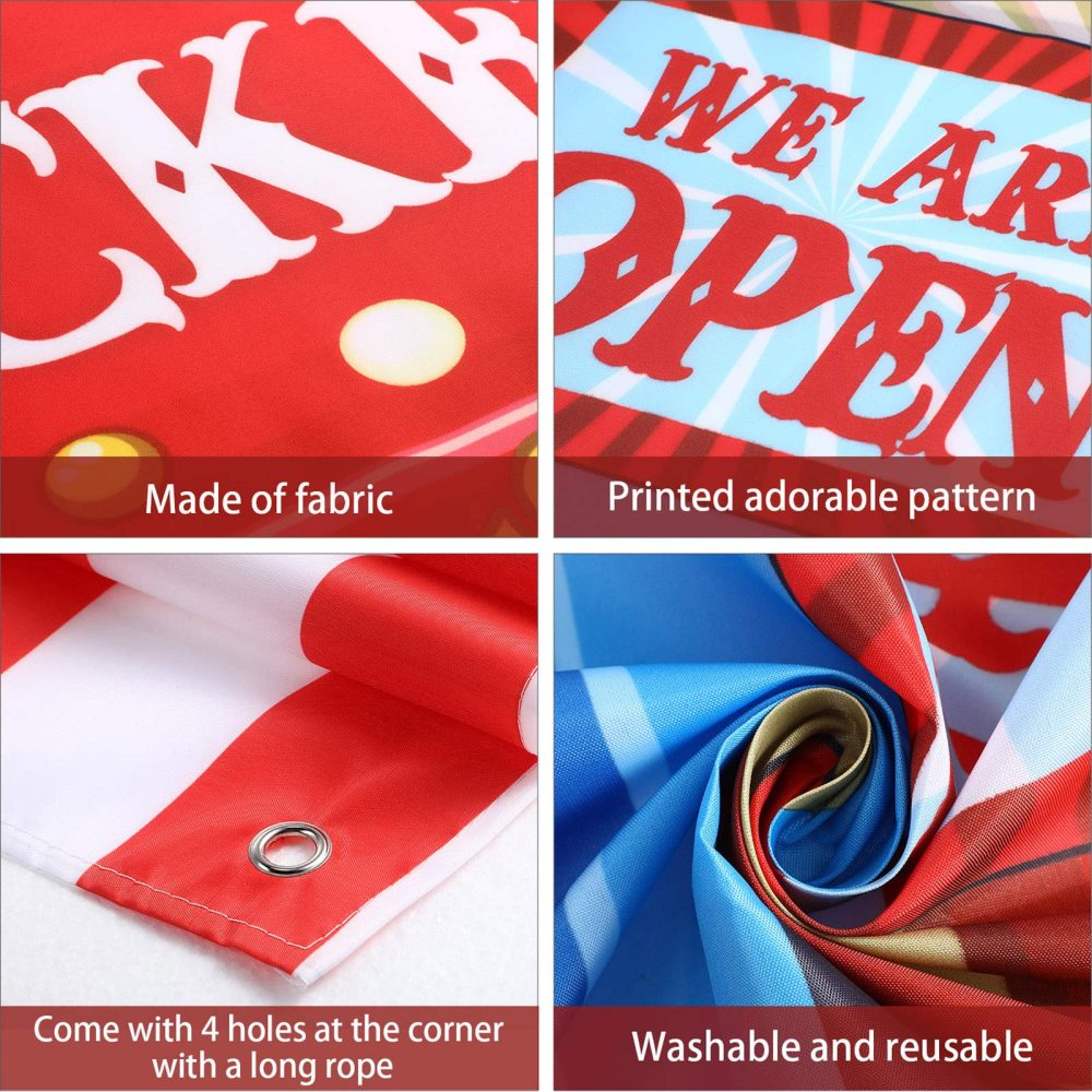 Carnival Circus Theme Party Decorations, Halloween Carnival Photo Door Banner Ticket Booth Backdrop Props, Large Photo Door Banner Door Hanging for Halloween Decorations Carnival Game Supplies - Image 6